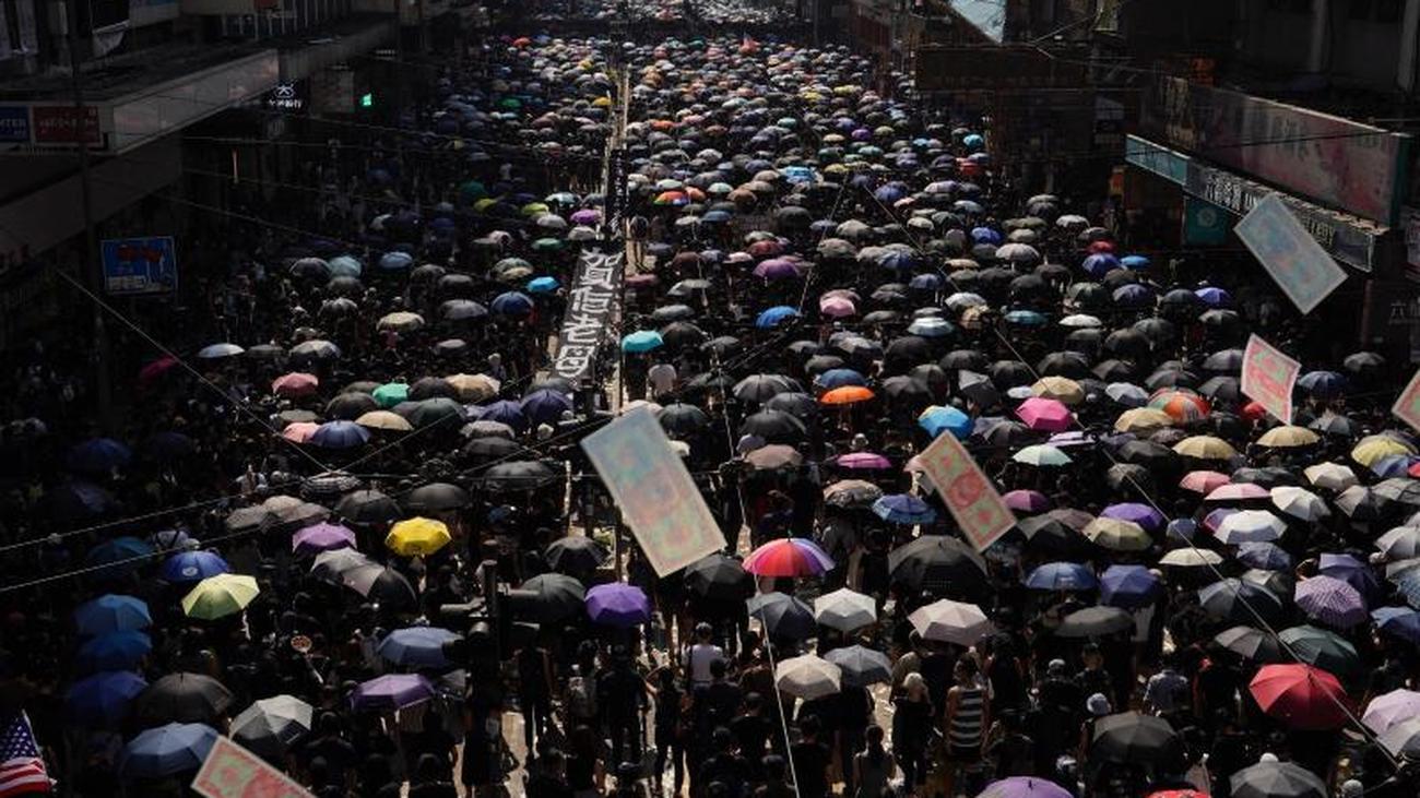 Hong Kong protests on China's national day