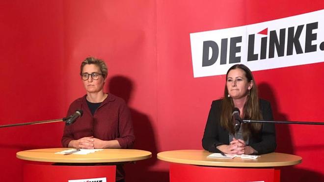 Parteivorstand: Die Co-Vorsitzenden der Linken Janine Wissler (r) und Susanne Hennig-Wellsow haben mit dem Parteivorstand über die Wahlschlappe gesprochen.