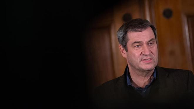 Regierung: Markus Söder (CSU), Ministerpräsident von Bayern, gibt ein Pressestatement.
