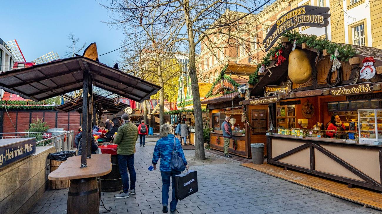 Brauchtum Duisburger Weihnachtsmarkt im Energiesparmodus