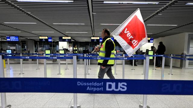Luftverkehr: Warnstreik am Düsseldorfer Flughafen hat begonnen