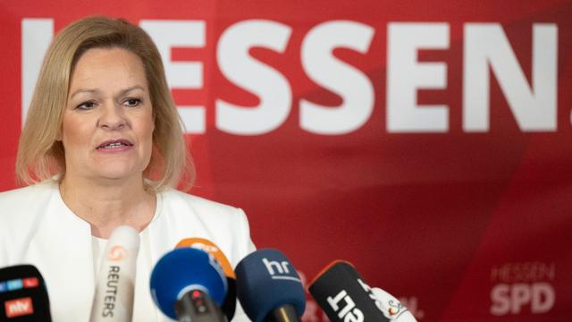 Parteien: Hessische SPD nominiert Faeser zur Spitzenkandidatin