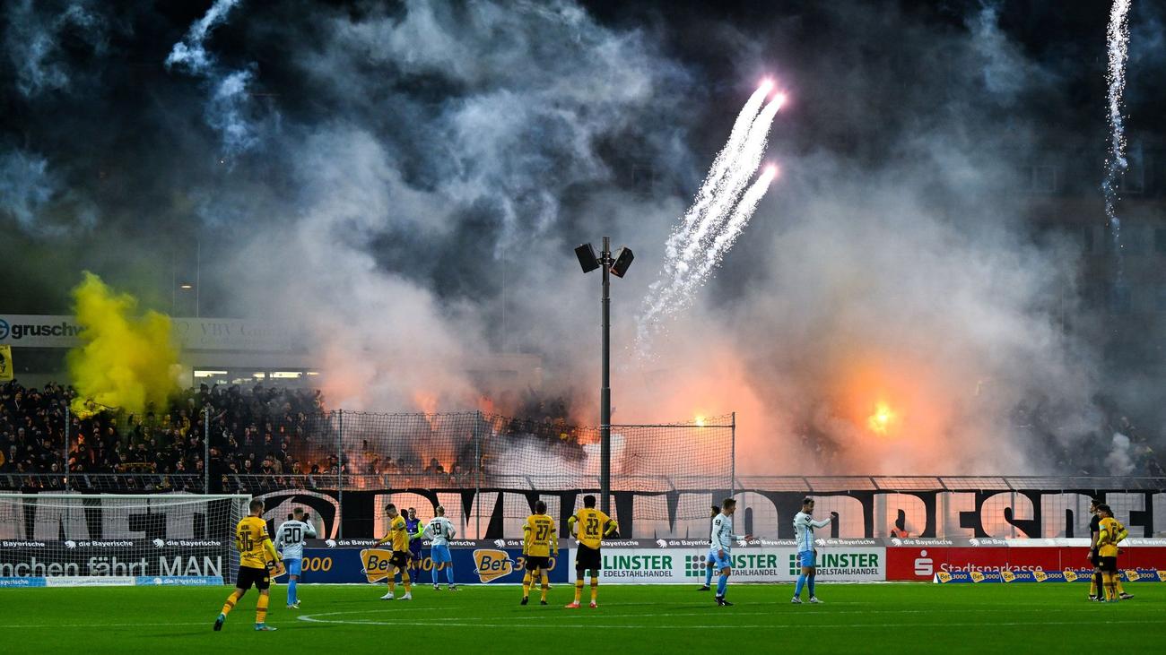 1860 München - Dresden, Pyro & Feuerwerk Ultras Dynamo Dresden in München