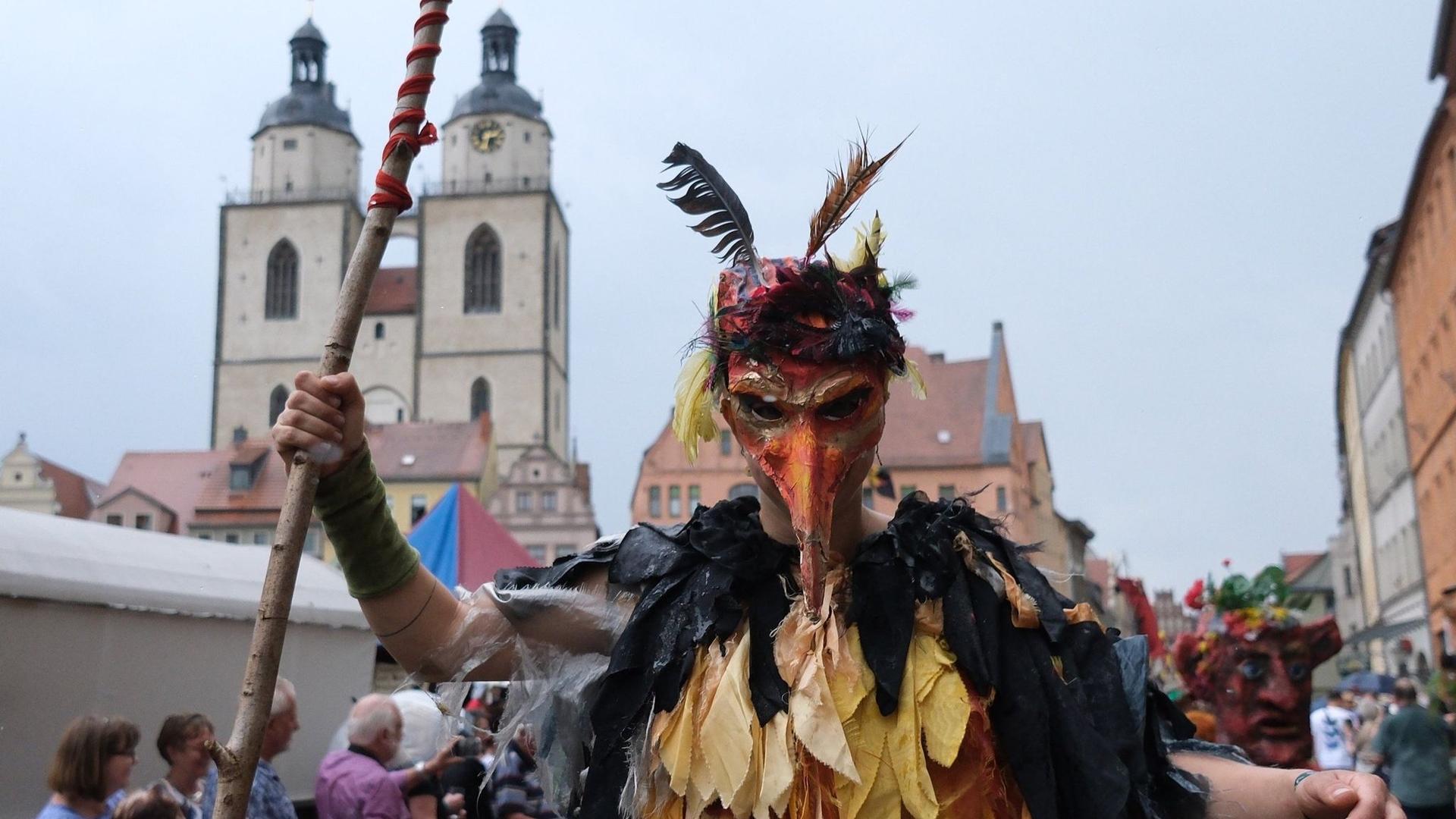 Fest: Nasser Festumzug bei «Luthers Hochzeit» in Wittenberg