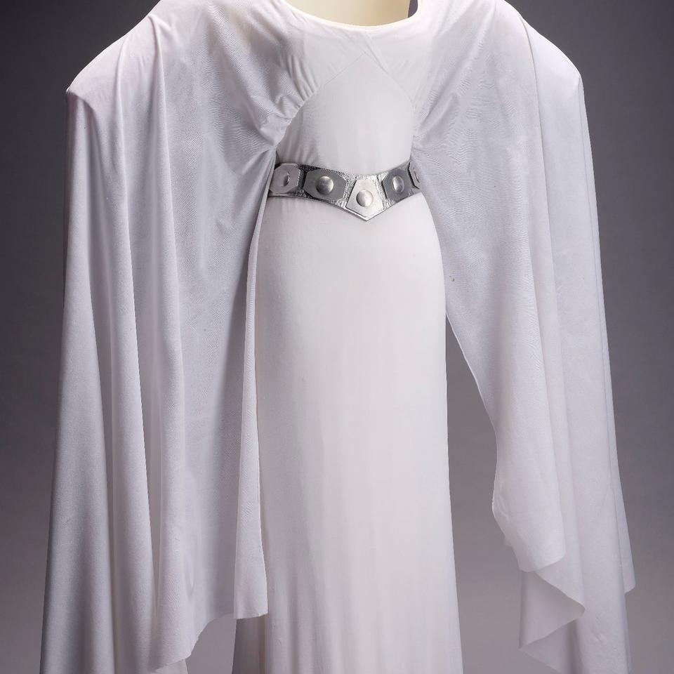 Star Wars Prinzessin Leia Kleid Für Mädchen – Weiß Mit Stickerei, ärmellos, Für Kostümpartys