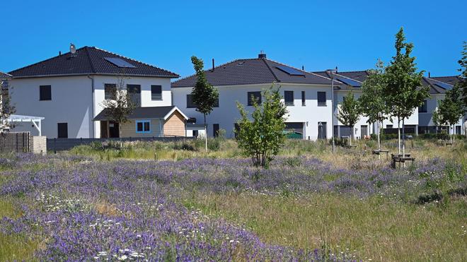 Finanzministerium: Fertige Einfamilienhäuser im Wohnviertel Rousseau-Park in Ludwigsfelde.