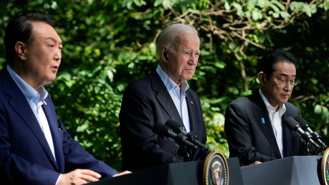 Gipfeltreffen: Biden in Camp David: «Neue Ära» für USA, Japan und Südkorea
