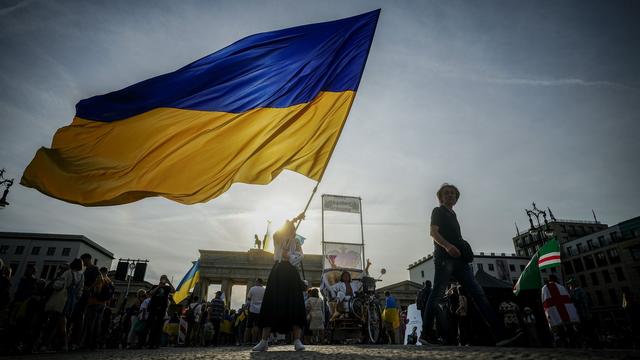 Solidarität : Ukraine: Menschen demonstrieren am Unabhängigkeitstag