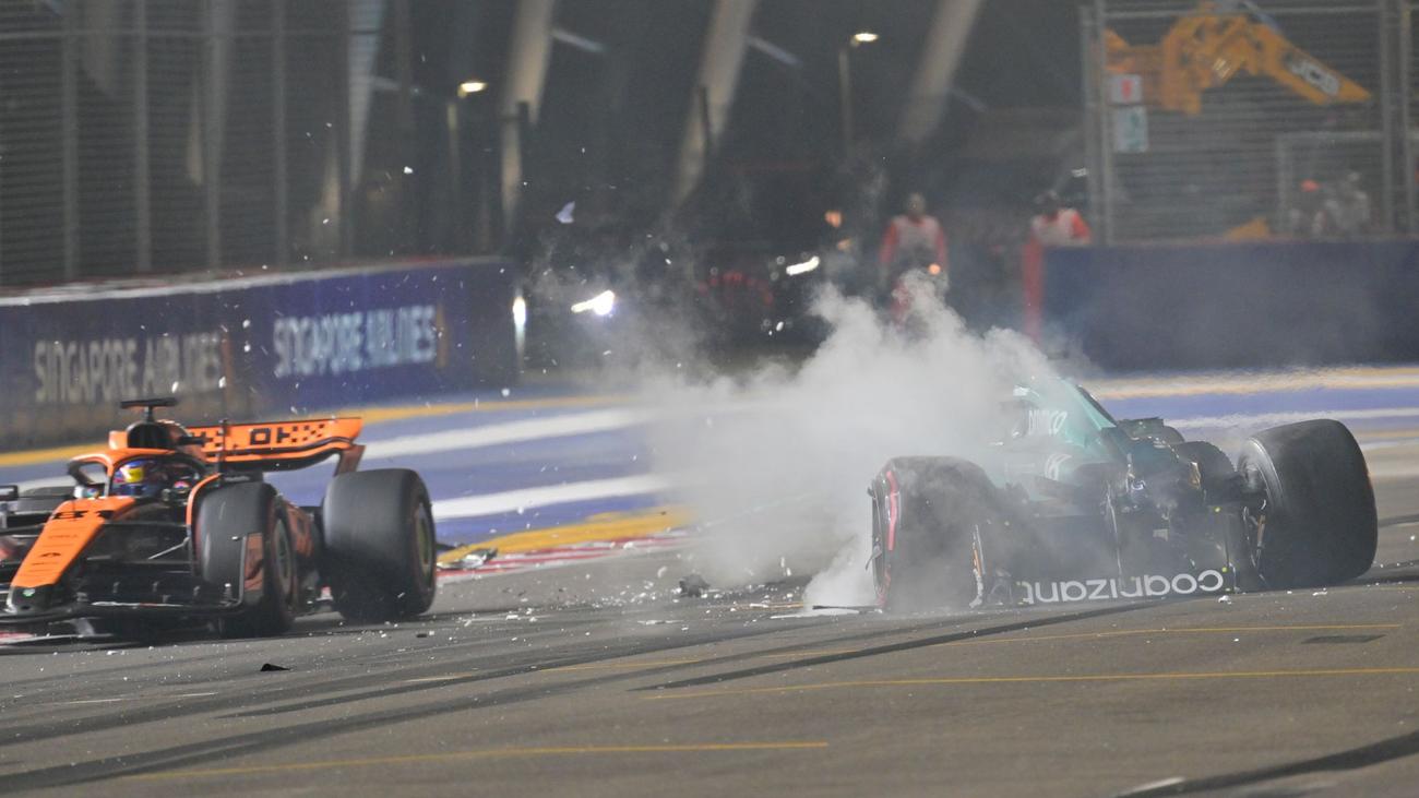 Formel 1 in Singapur Nach Unfall im Qualifying Stroll verzichtet auf Start ZEIT ONLINE