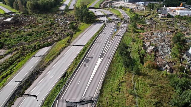 Verkehr: Erdrutsch zerstört Europastraße in Schweden