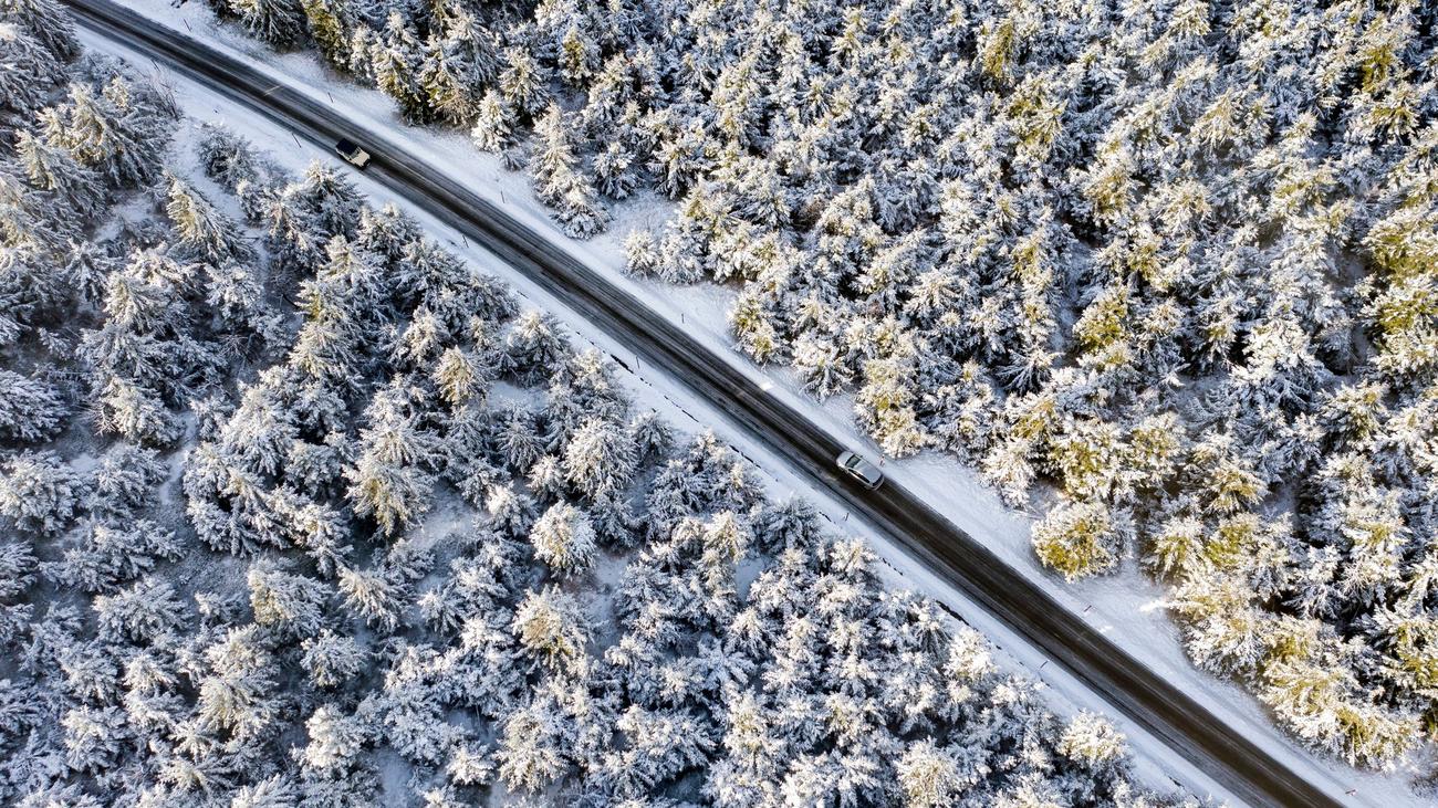 Météo : Courts plaisirs de la neige dans la forêt de Thuringe