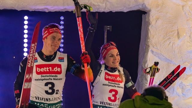 World Team Challenge: Biathlon auf Schalke: DSV-Duos verpassen Podium knapp