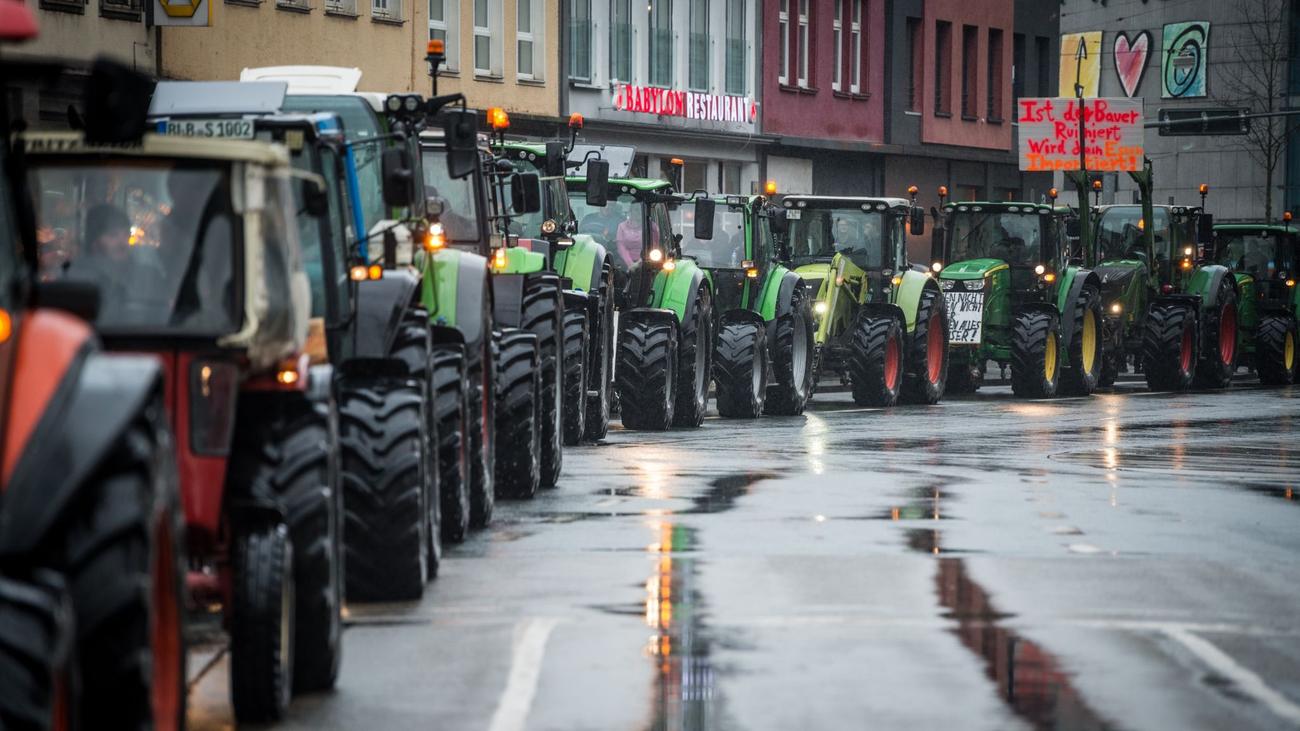 Agrar: Landwirte protestieren mit Traktor-Demo gegen Sparpläne | ZEIT