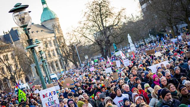 Innenministerium: 250.000 Demonstranten gegen rechts in Niedersachsen