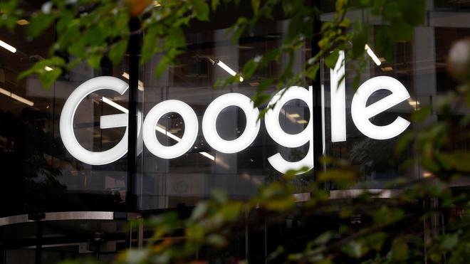 Wissenschaft：Das Google-Logo is im Büro des US-Americanischen Unternehmens谷歌am Granary Square zu sehen。
