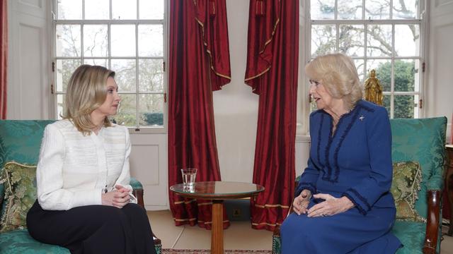 Britisches Königshaus: Königin Camilla empfängt Selenskyjs Frau in London