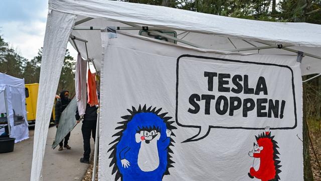 Protest: Aktivisten gehen gegen Tesla-Erweiterung auf die Straße