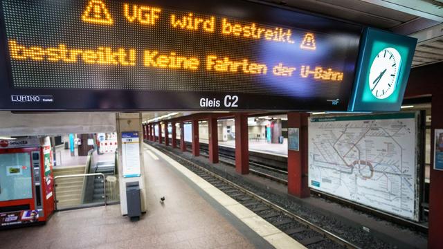 Tarife: Weiter viele Einschränkungen durch Streik im ÖPNV in Hessen