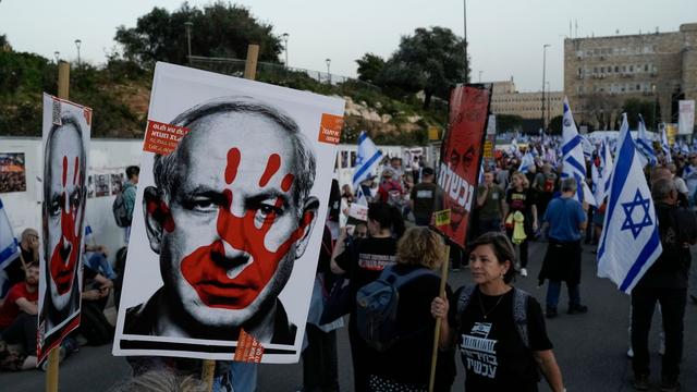 Nahost-Konflikt: Erneut demonstrieren Israelis gegen Netanjahu-Regierung