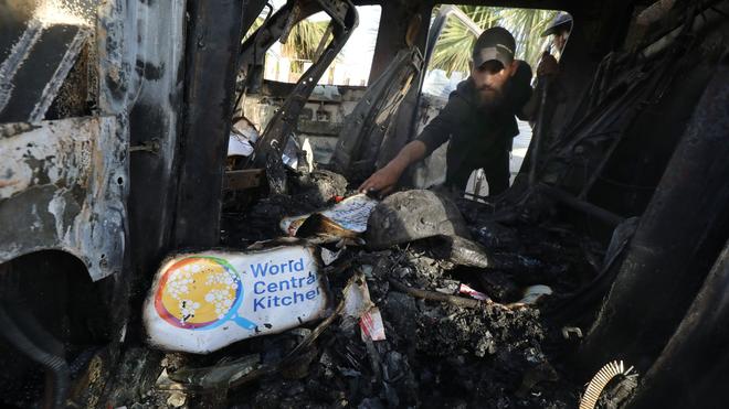 Krieg in Nahost: Bei dem israelischen Luftangriff im Gazastreifen sind laut World Central Kitchen sieben Mitarbeiter getötet worden.