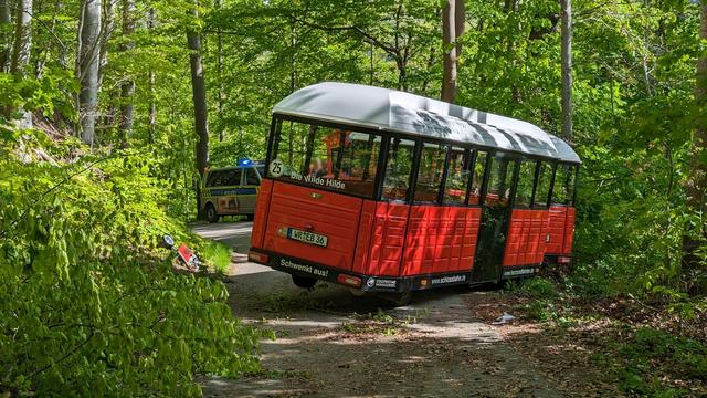 Unfall: Wernigeröder Schlossbahn prallt gegen Baum: Zehn Verletzte