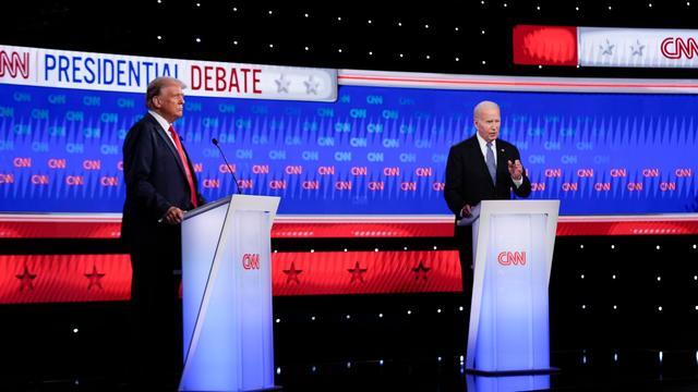 US-Wahl : TV-Duell zwischen Biden und Trump beginnt