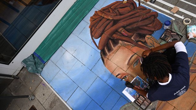 Straßenmalerei: Künstler aus aller Welt beim 12. Streetart-Festival