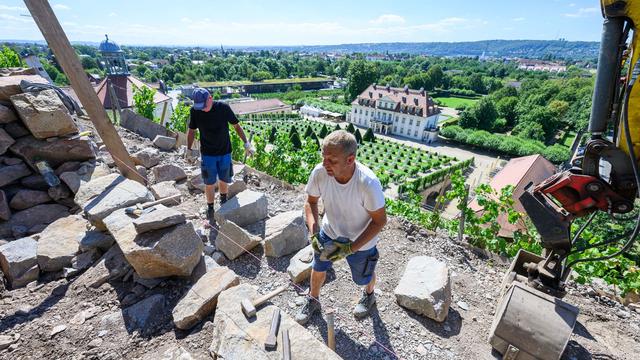 Denkmalpflege und Weinbau: Millionen für Mauersanierung in Wackerbarth's Spitzenlagen
