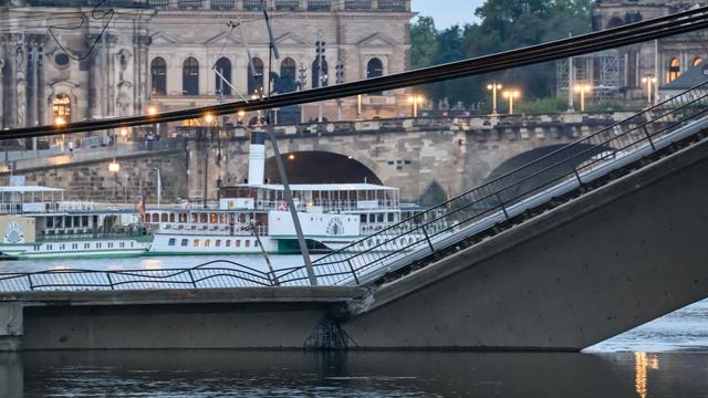 Notfälle: «Akute Einsturzgefahr» bei Carolabrücke in Dresden