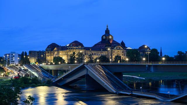 Nach Brückeneinsturz: Weiter angespannte Lage an Carolabrücke in Dresden