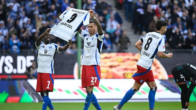 2. Fußball-Bundesliga: 3:1 gegen Magdeburg: HSV gewinnt Topspiel in Unterzahl