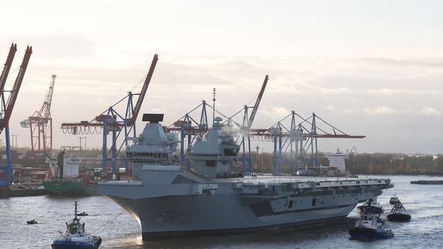 Britische Marine: Flugzeugträger verspätet im Hamburger Hafen angekommen