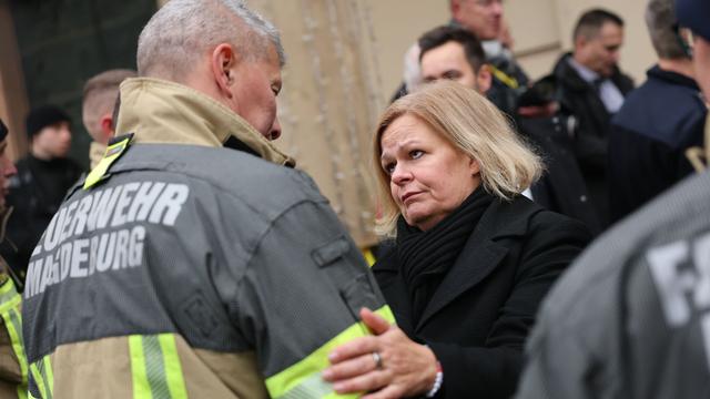 Attacke auf Weihnachtsmarkt: Faeser: Täter von Magdeburg war islamfeindlich