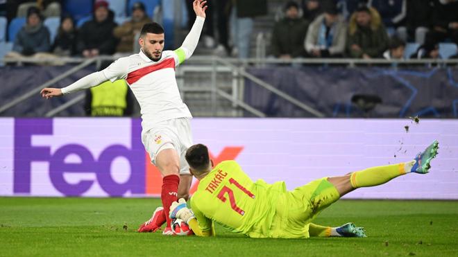 VfB in der Champions League: Deniz Undav war nicht mit allem zufrieden, was das VfB in Bratislava bot.