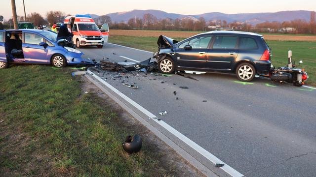 Heidelberg: Frontalkollision im Gegenverkehr: vier Verletzte