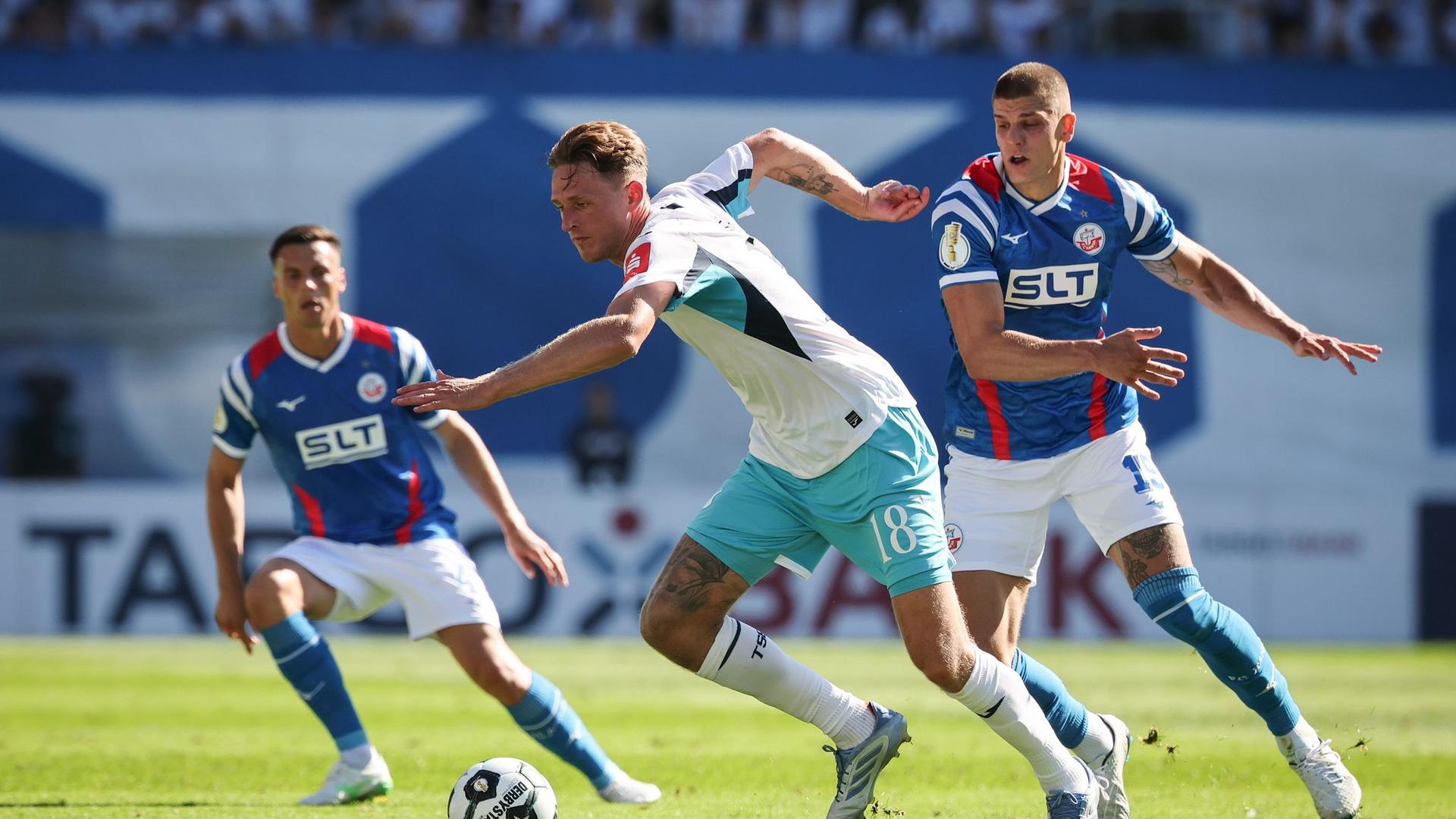 DFB-Pokal: Hoffenheim ganz effektiv: 4:0 bei Hansa Rostock