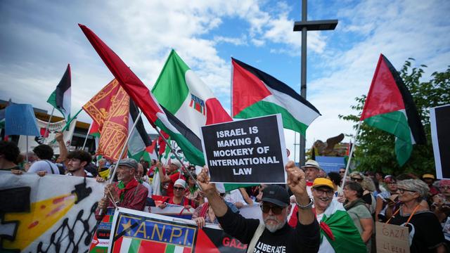 Gaza-Konflikt: Propalästinensischer Protest am Rande des Filmfests Venedig