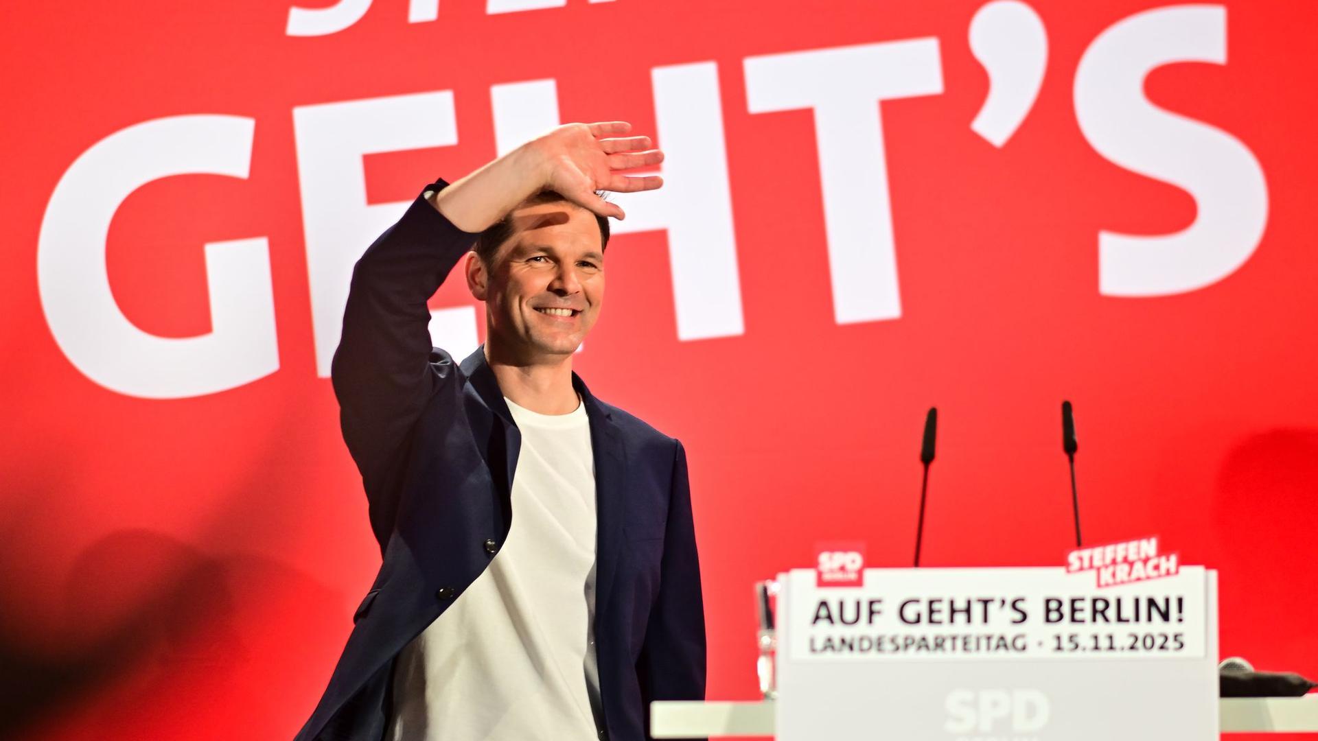 SPD-Parteitag: Steffen Krach ist Spitzenkandidat der Berliner SPD
