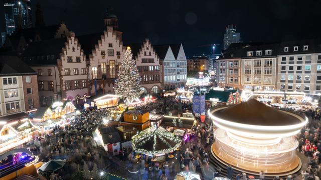 Frankfurter Weihnachtsmarkt: Digitale Karte zeigt Besucherzahlen auf dem Weihnachtsmarkt