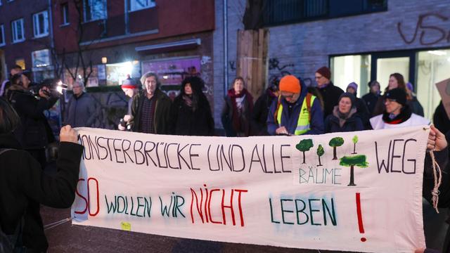 Sternbrücke: Demonstration gegen Baumfällungen für neue Sternbrücke