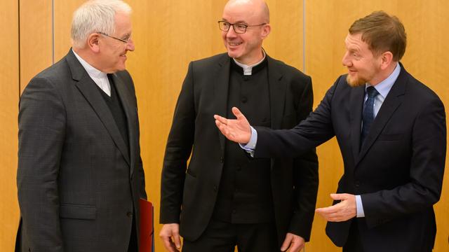 Treffen mit Kirchen: Kretschmer wirbt für mehr gesellschaftliches 