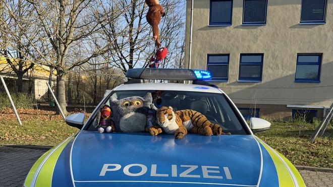 Kurioses: Ein vermeintlicher Tiger auf der Autobahn entpuppte sich als Stofftier.
