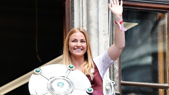 Frauen-Fußball: Glodis Perla Viggosdottir hat ihr Glück auch privat gefunden. (Archivbild)