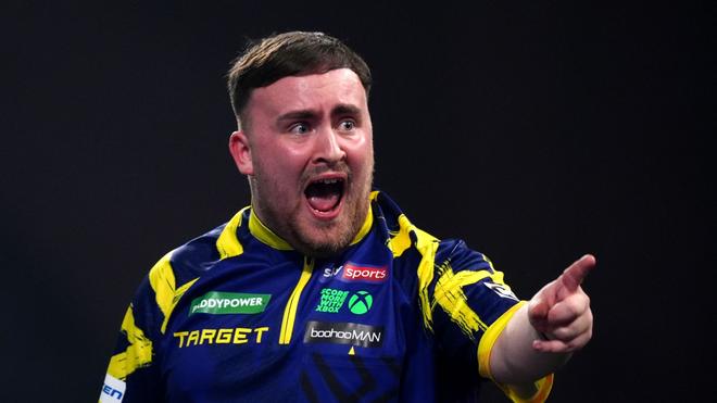 Darts in London: Legte sich mit den Fans an: Luke Littler.