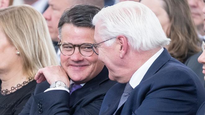 Bundespräsident: Boris Rhein (CDU, l), Ministerpräsident von Hessen, ist schon öfter Bundespräsident Frank-Walter Steinmeier begegnet. (Archivbild)