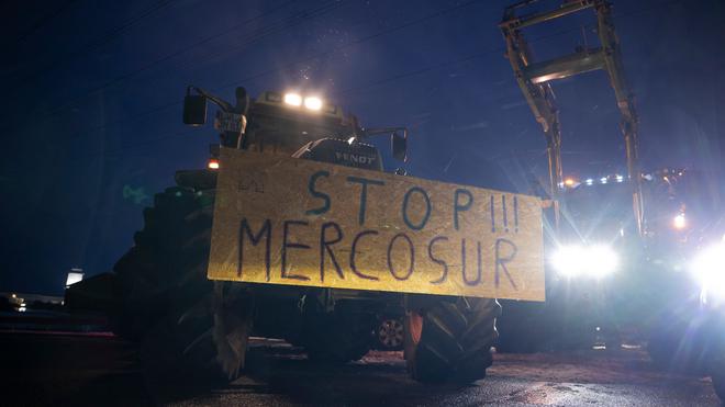 Proteste: Landwirte kamen mit Traktoren zu den Protestaktionen.