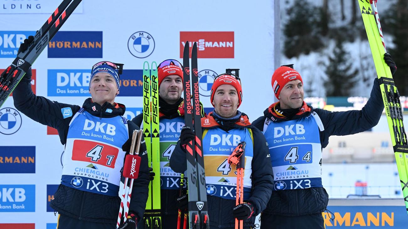 Weltcup: Deutsche Biathlon-Staffel in Ruhpolding auf Platz drei