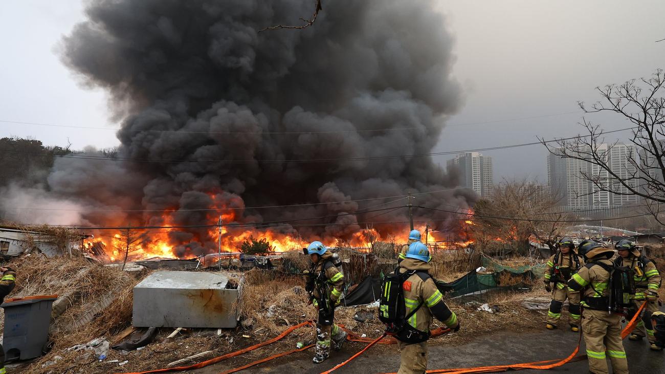 Südkorea: Feuer in Seouls letzter Barackensiedlung