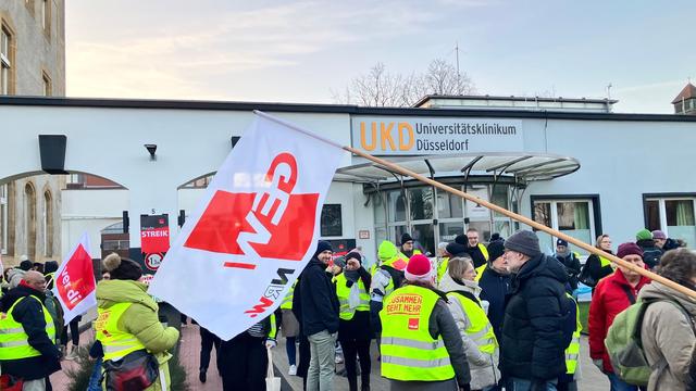 Öffentlicher Dienst: Zweitägige Warnstreiks an sechs Unikliniken in NRW