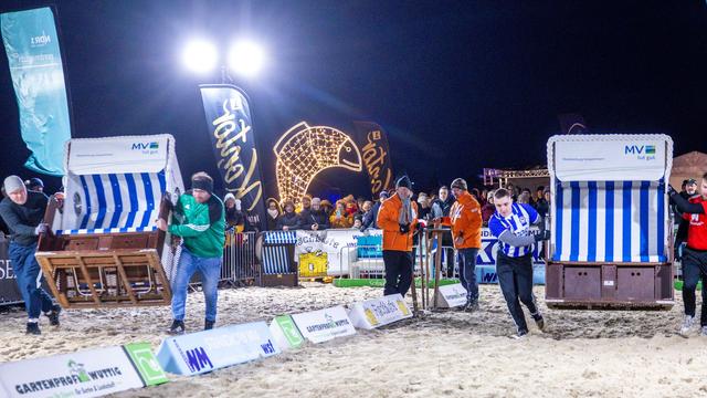 Sprint mit Strandkorb: Wieder Strandkorb WM auf Usedom - gute Rekordbedingungen